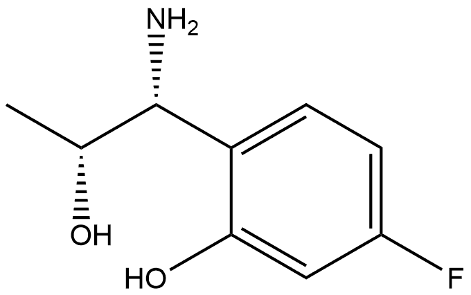 2-((1R,2R)-1-AMINO-2-HYDROXYPROPYL)-5-FLUOROPHENOL 结构式