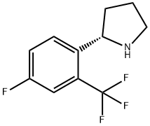 (2S)-2-[4-FLUORO-2-(TRIFLUOROMETHYL)PHENYL]PYRROLIDINE 结构式