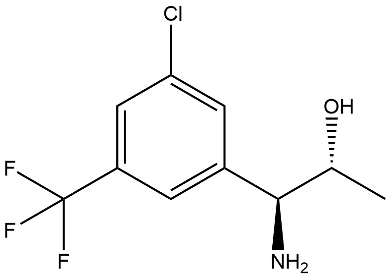 (1S,2R)-1-AMINO-1-[3-CHLORO-5-(TRIFLUOROMETHYL)PHENYL]PROPAN-2-OL 结构式