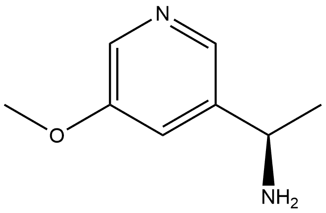 (αR)-5-Methoxy-α-methyl-3-pyridinemethanamine 结构式