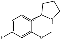 (2S)-2-(4-fluoro-2-methoxyphenyl)pyrrolidine 结构式