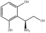 2-[(1S)-1-amino-2-hydroxyethyl]benzene-1,3-diol 结构式