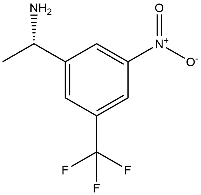 (S)-1-(3-硝基-5-(三氟甲基)苯基)乙胺 结构式