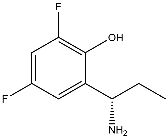 (S)-2-(1-aminopropyl)-4,6-difluorophenol 结构式