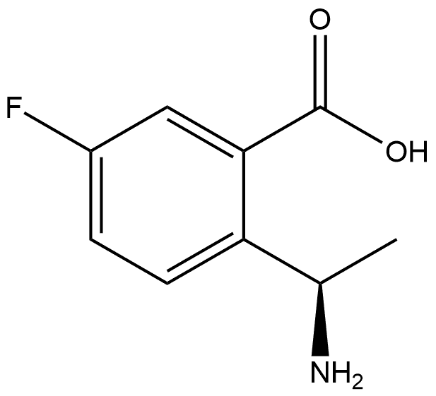 (R)-2-(1-氨基乙基)-5-氟苯甲酸 结构式