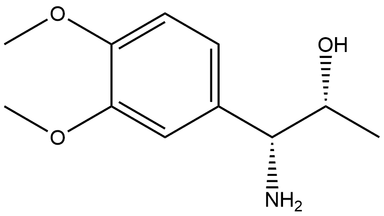 (1R,2R)-1-AMINO-1-(3,4-DIMETHOXYPHENYL)PROPAN-2-OL 结构式