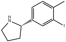 (2S)-2-(3-iodo-4-methylphenyl)pyrrolidine 结构式