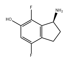(3S)-3-amino-4,7-difluoro-2,3-dihydro-1H-inden-5-ol 结构式