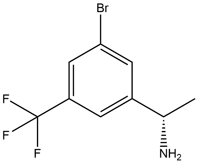 (S)-1-(3-bromo-5-(trifluoromethyl)phenyl)ethanamine 结构式