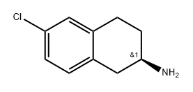 (R)-6-chloro-1,2,3,4-tetrahydronaphthalen-2-amine 结构式