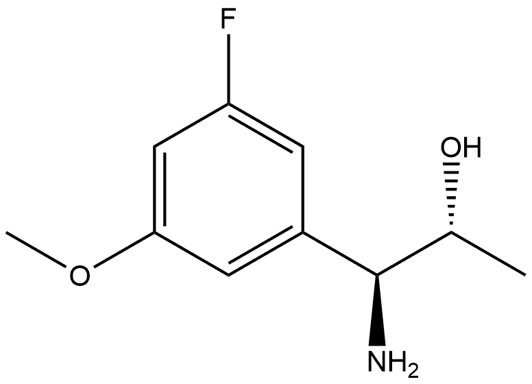 (1S,2R)-1-AMINO-1-(5-FLUORO-3-METHOXYPHENYL)PROPAN-2-OL 结构式