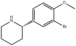 (2S)-2-(3-bromo-4-methoxyphenyl)piperidine 结构式