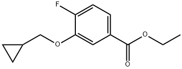 Ethyl 3-(cyclopropylmethoxy)-4-fluorobenzoate 结构式