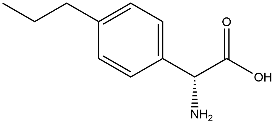 (R)-2-amino-2-(4-propylphenyl)acetic acid 结构式