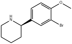 (2R)-2-(3-bromo-4-methoxyphenyl)piperidine 结构式