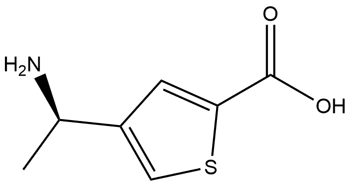 (R)-4-(1-氨基乙基)噻吩-2-羧酸 结构式