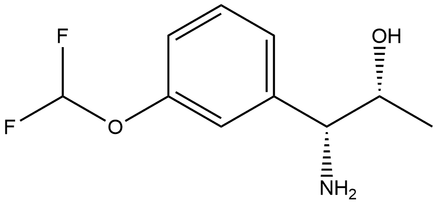 (1R,2R)-1-AMINO-1-[3-(DIFLUOROMETHOXY)PHENYL]PROPAN-2-OL 结构式