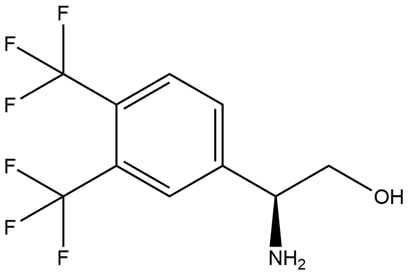 Benzeneethanol, β-amino-3,4-bis(trifluoromethyl)-, (βS)- 结构式