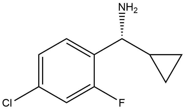 (R)-(4-chloro-2-fluorophenyl)(cyclopropyl)methanamine 结构式