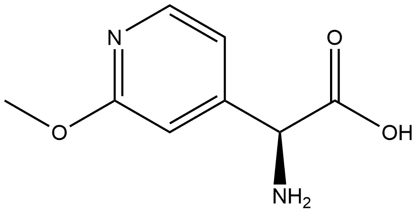4-Pyridineacetic acid, α-amino-2-methoxy-, (αS)- 结构式