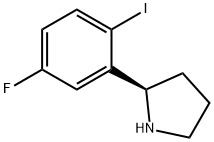 (2R)-2-(5-fluoro-2-iodophenyl)pyrrolidine 结构式