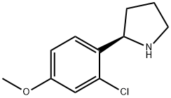 (2R)-2-(2-chloro-4-methoxyphenyl)pyrrolidine 结构式