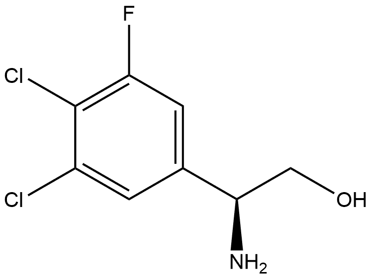 Benzeneethanol, β-amino-3,4-dichloro-5-fluoro-, (βS)- 结构式