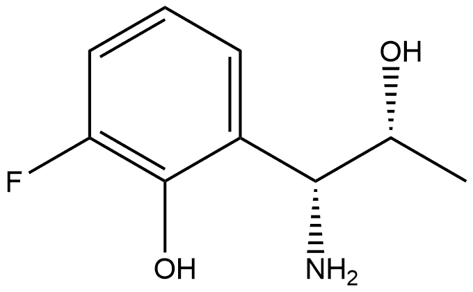 2-((1R,2R)-1-AMINO-2-HYDROXYPROPYL)-6-FLUOROPHENOL 结构式