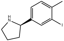 (2R)-2-(3-iodo-4-methylphenyl)pyrrolidine 结构式