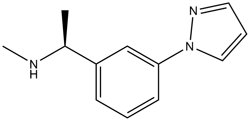 (S)-1-(3-(1H-pyrazol-1-yl)phenyl)-N-methylethan-1-amine 结构式