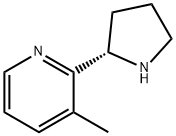 (S)-3-甲基-2-(吡咯烷-2-基)吡啶 结构式