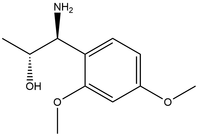 (1S,2R)-1-AMINO-1-(2,4-DIMETHOXYPHENYL)PROPAN-2-OL 结构式