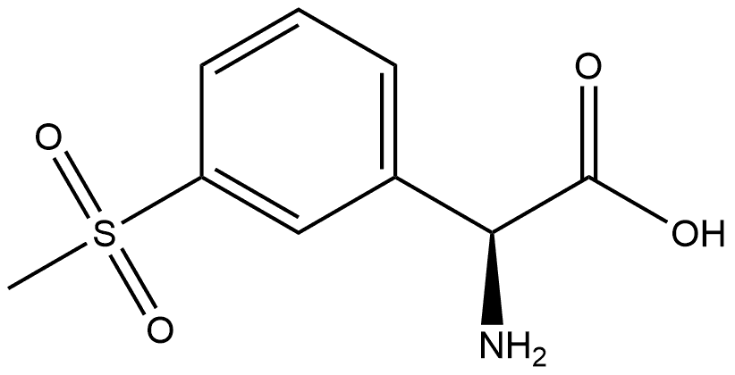 BENZENEACETIC ACID, 伪-AMINO-3-(METHYLSULFONYL)- 结构式