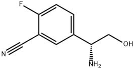 (R)-5-(1-氨基-2-羟乙基)-2-氟苯甲腈 结构式