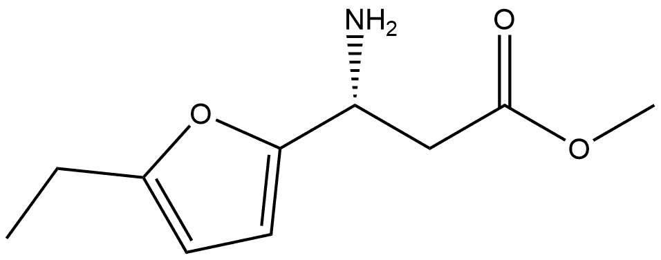 methyl (R)?-?3-?amino-?3-?(5-?ethylfuran-?2-?yl)?propanoate 结构式