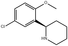Piperidine, 2-(5-chloro-2-methoxyphenyl)-, (2R)- 结构式
