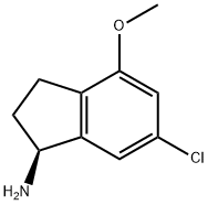 1H-Inden-1-amine, 6-chloro-2,3-dihydro-4-methoxy-, (1S)- 结构式