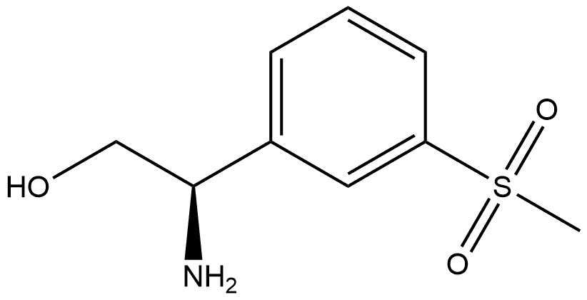 Benzeneethanol, β-amino-3-(methylsulfonyl)-, (βR)- 结构式