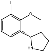 (2S)-2-(3-fluoro-2-methoxyphenyl)pyrrolidine 结构式