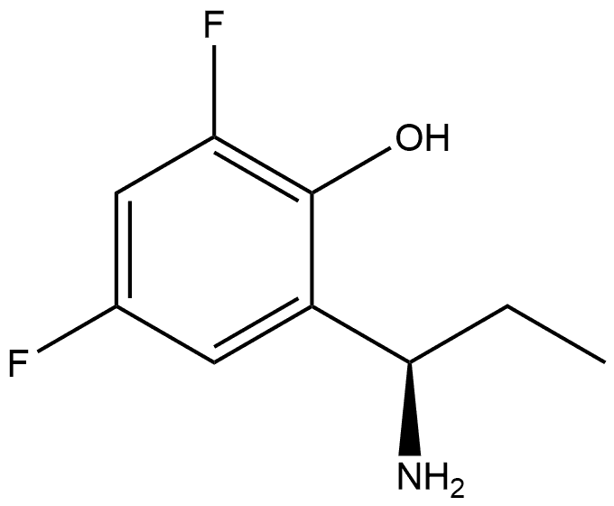 (R)-2-(1-aminopropyl)-4,6-difluorophenol 结构式