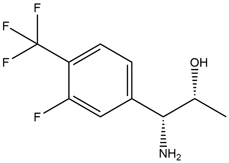 (1R,2R)-1-AMINO-1-[3-FLUORO-4-(TRIFLUOROMETHYL)PHENYL]PROPAN-2-OL 结构式