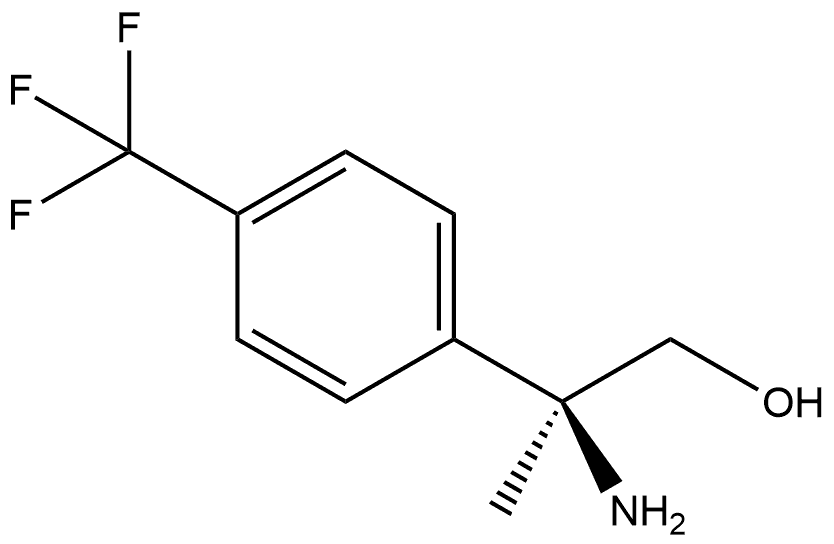 (2S)-2-AMINO-2-[4-(TRIFLUOROMETHYL)PHENYL]PROPAN-1-OL 结构式