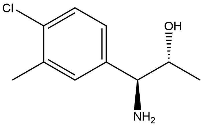 (1S,2R)-1-AMINO-1-(4-CHLORO-3-METHYLPHENYL)PROPAN-2-OL 结构式