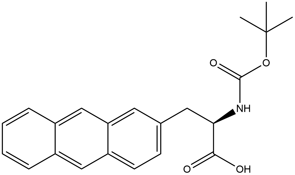 (2R)-3-(anthracen-2-yl)-2-{[(tert-butoxy)carbonyl]amino}propanoic acid 结构式