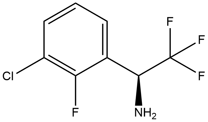 (S)-1-(3-氯-2-氟苯基)-2,2,2-三氟乙烷-1-胺 结构式