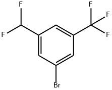 Benzene, 1-bromo-3-(difluoromethyl)-5-(trifluoromethyl)- 结构式