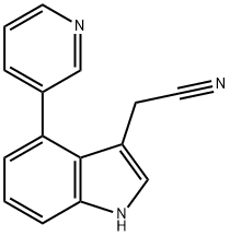 2-(4-(Pyridin-3-yl)-1H-indol-3-yl)acetonitrile 结构式