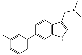 (6-(3-Fluorophenyl)-1H-indol-3-yl)-N,N-dimethylmethanamine 结构式