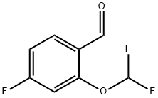 Benzaldehyde, 2-(difluoromethoxy)-4-fluoro- 结构式