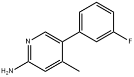 5-(3-Fluorophenyl)-4-methylpyridin-2-amine 结构式